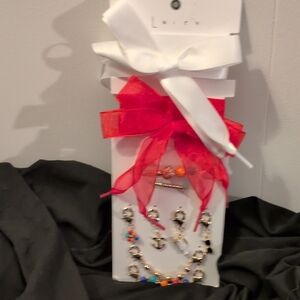 Nordstrom Red Multi and Gold Accent Shoe Charms